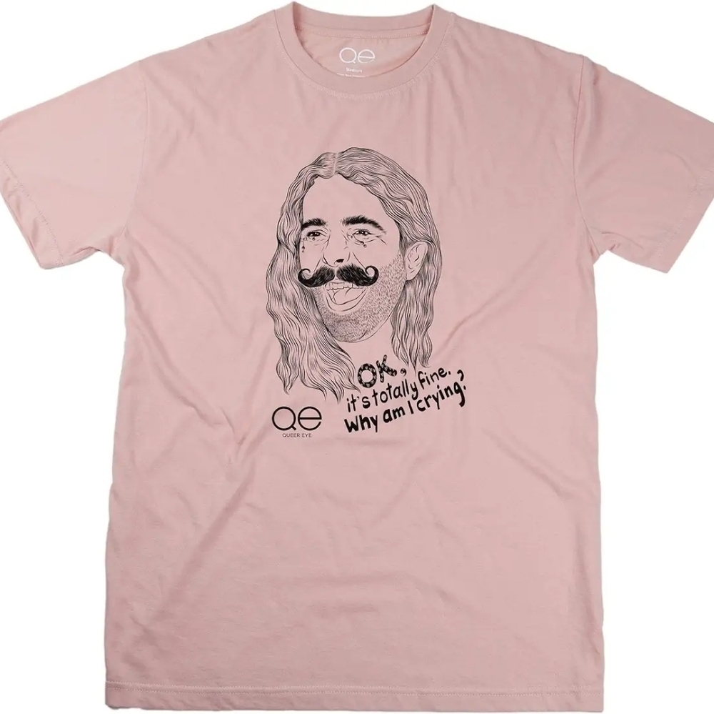 Pride Ready 🏳️🌈QUEER EYE Jonathan Van Ness Ok, Its Totally Fine. Pink Tee NWT